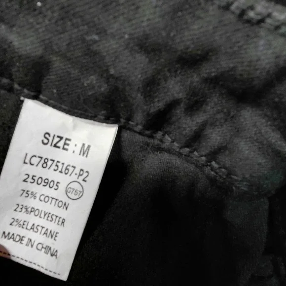 Barrel Cargo Pants Black Jeans Womens Size MEDIUM 28x26 Pockets - Picture 11 of 12